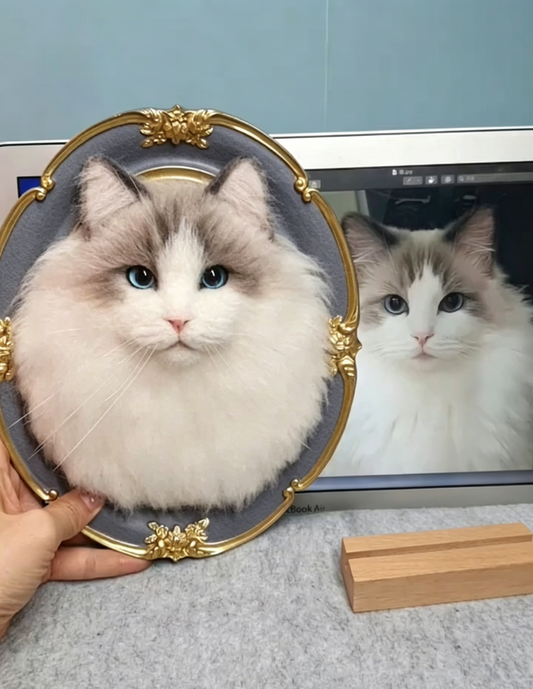 Custom Crown Framed Portrait with Paws (Suitable for All Cat and Dog Breeds)
