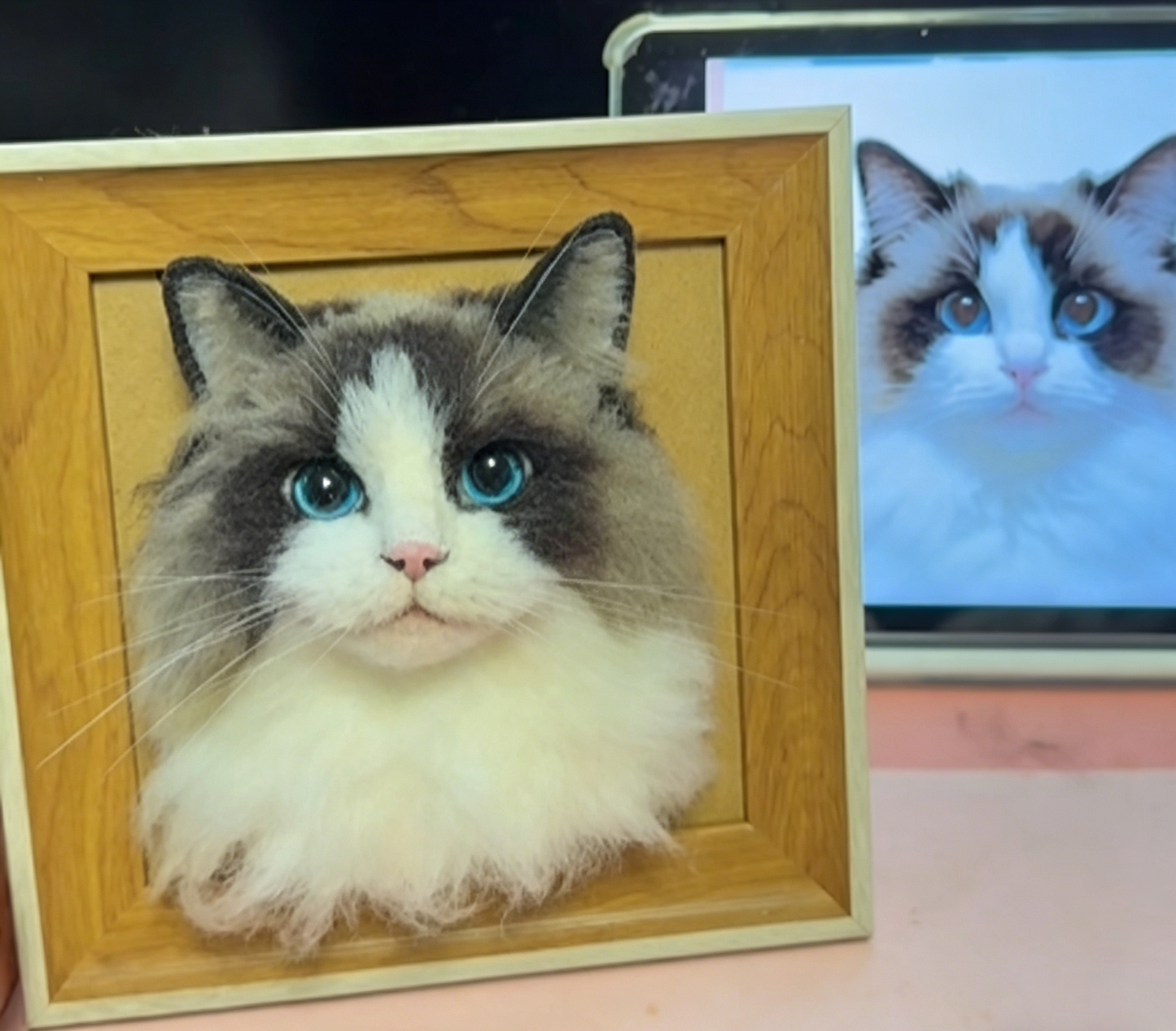 Custom Framed Portrait without Paws (Suitable for All Cat and Dog Breeds)