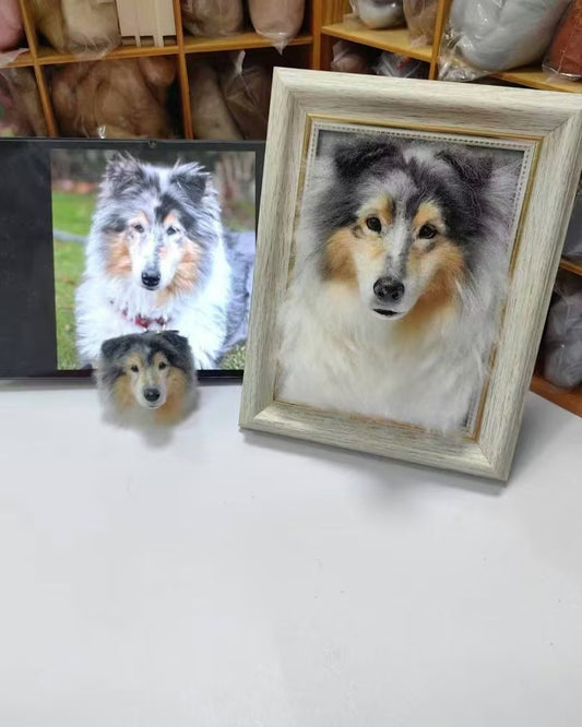 Custom Framed Portrait without Paws (Suitable for All Cat and Dog Breeds)