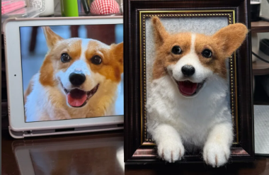 Custom Framed Portrait with Paws (Suitable for All Cat and Dog Breeds)