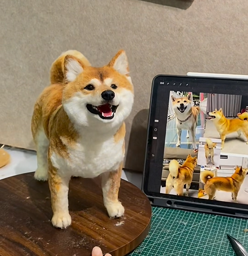 Custom Full-Body Pet Portrait 20 cm/8 inches (Suitable for All Cat and Dog Breeds)