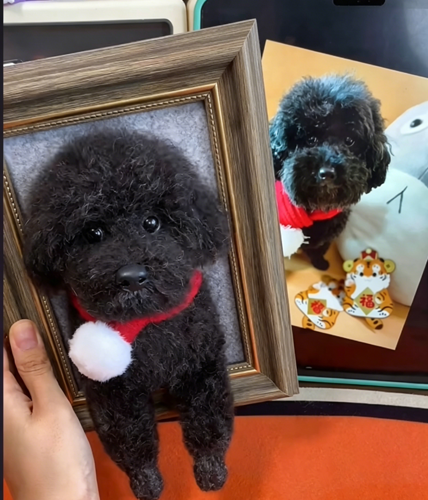 Custom Framed Portrait with Paws (Suitable for All Cat and Dog Breeds)