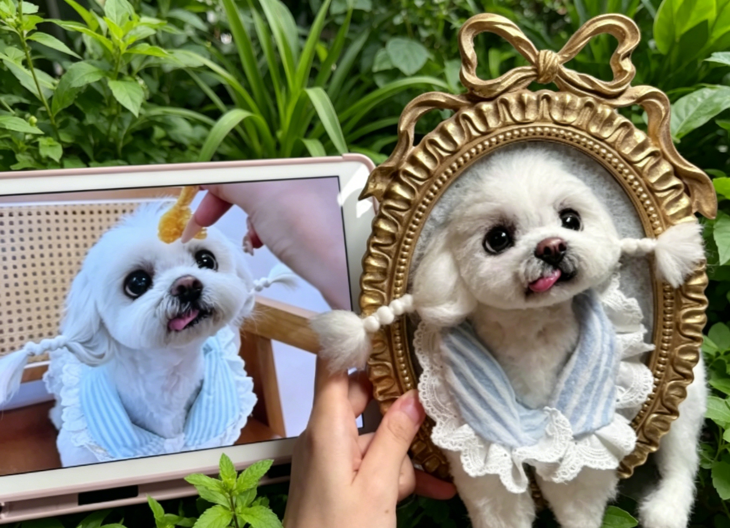 Custom Crown Framed Portrait with Paws (Suitable for All Cat and Dog Breeds)
